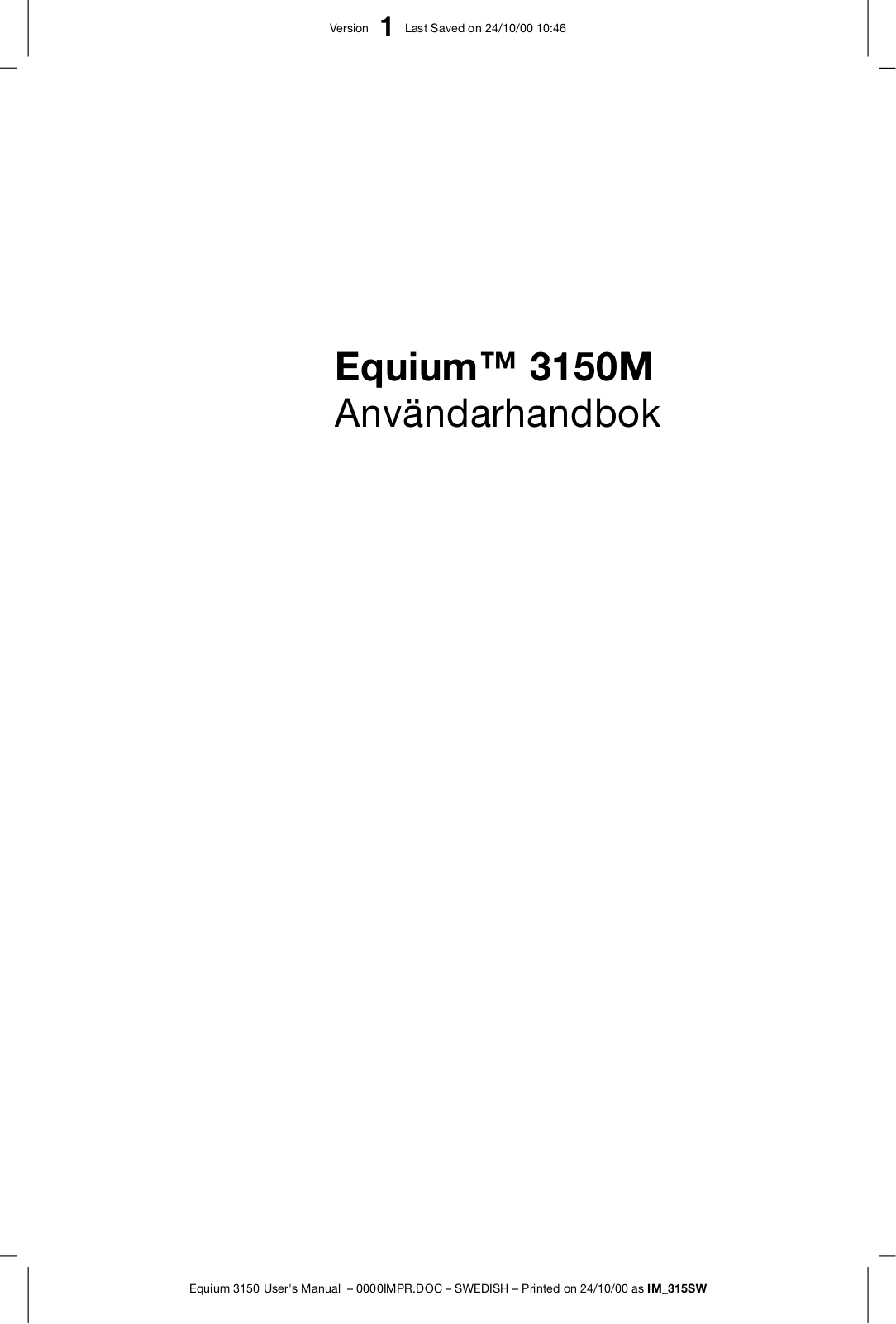 Toshiba EQUIUM 3150 M User Manual