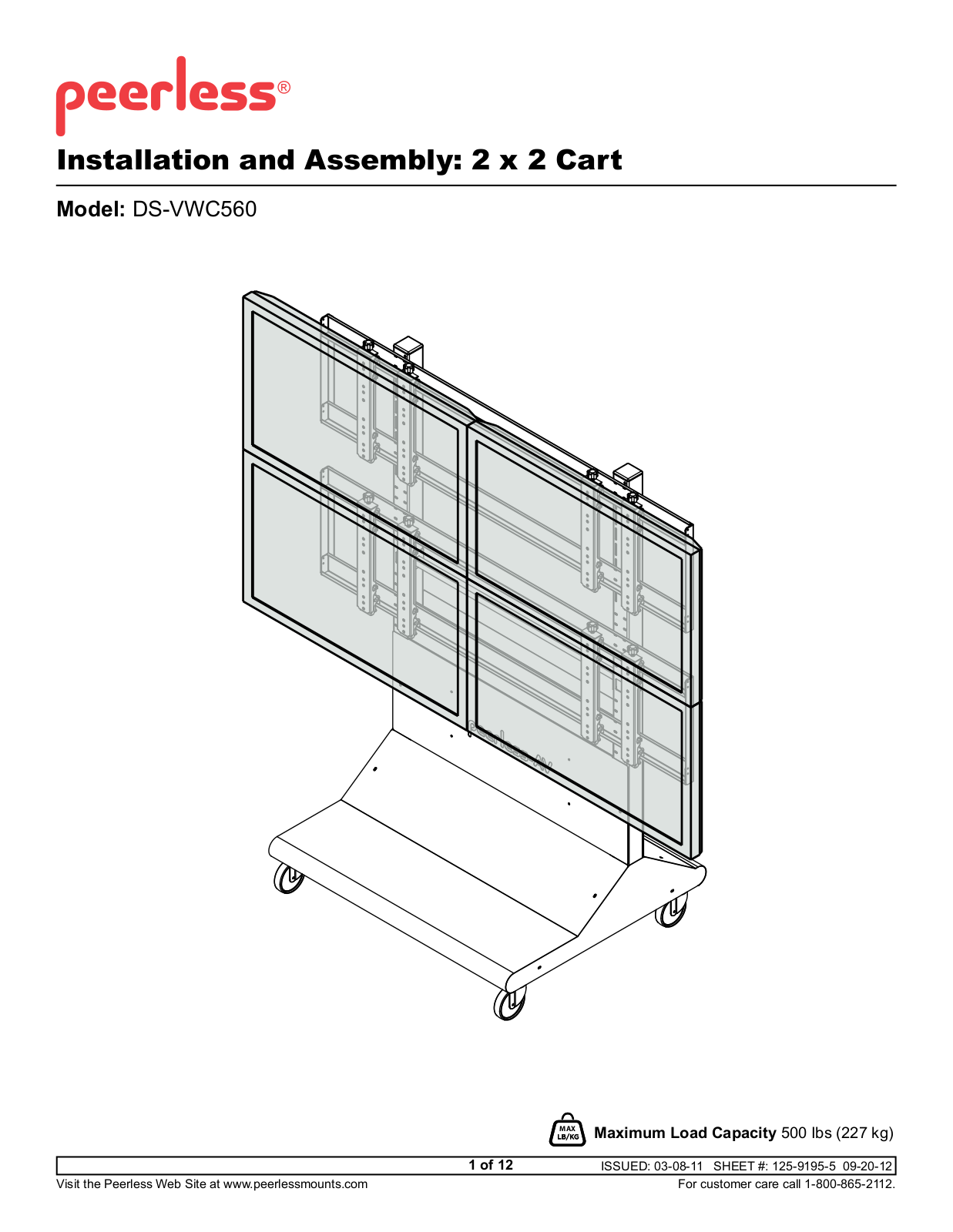 Peerless-AV DS-VWC560 Installation