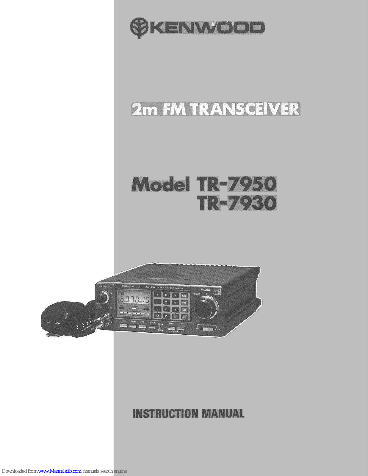 Kenwood TR-7920, TR-7930 Instruction Manual