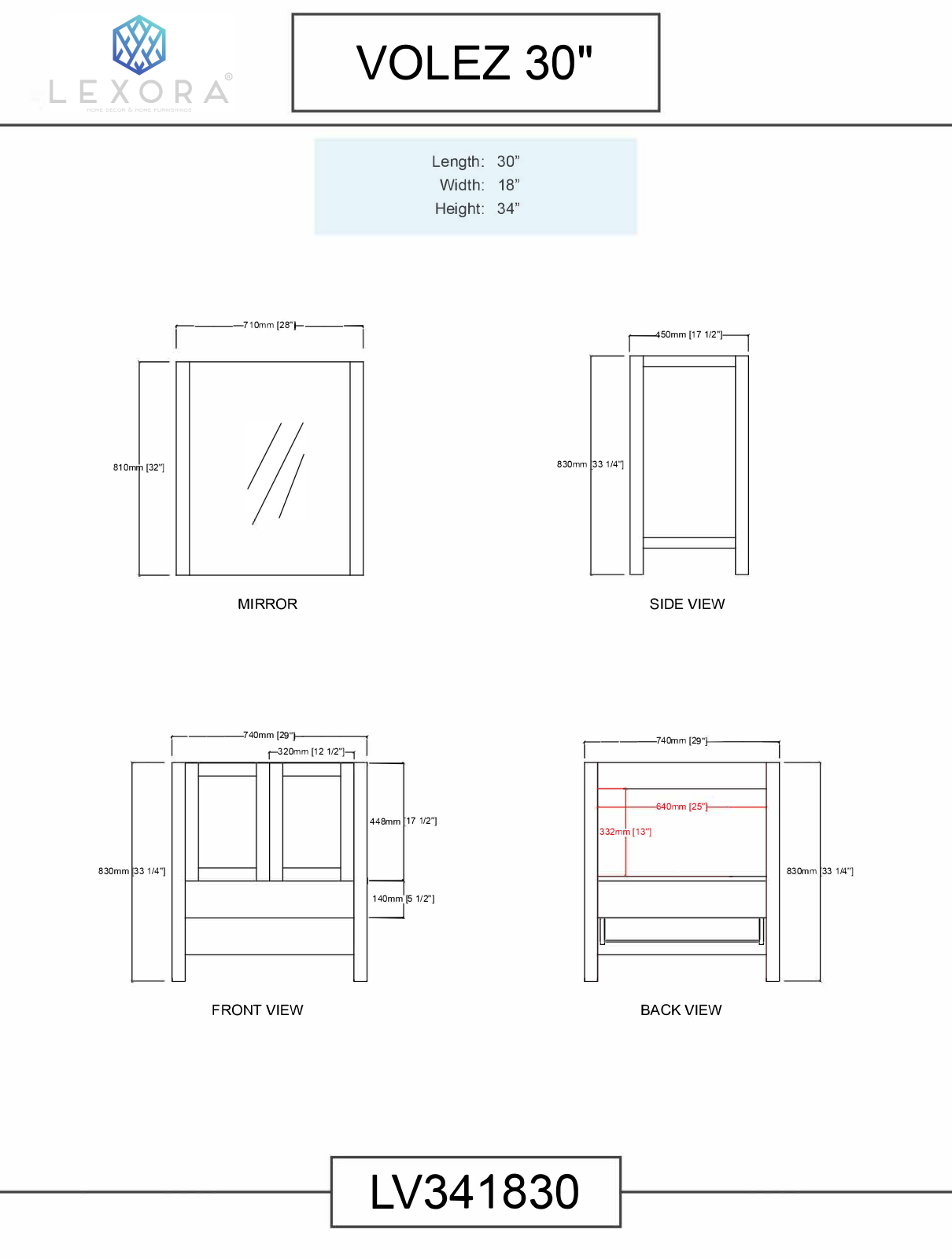Lexora LV341824SEESM22, LV341830SAES000, LV341824SBES000, LV341830SBESM28, LV341824SEES000 Specifications - ManualMachine.com