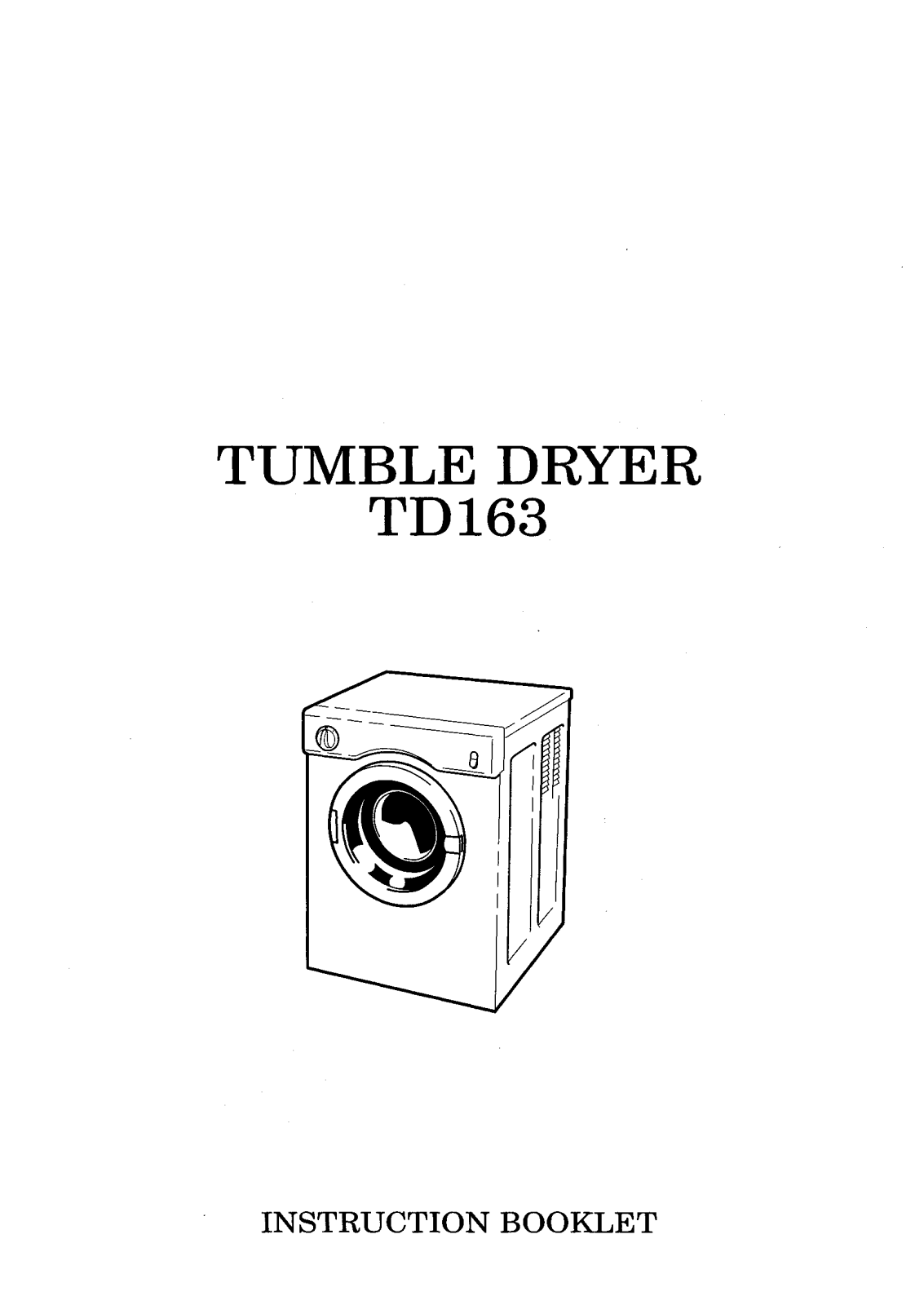 Zanussi TD163 User Manual