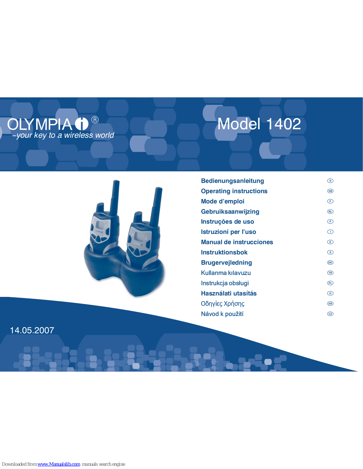 Olimpia splendid 1402 Operating Instructions Manual