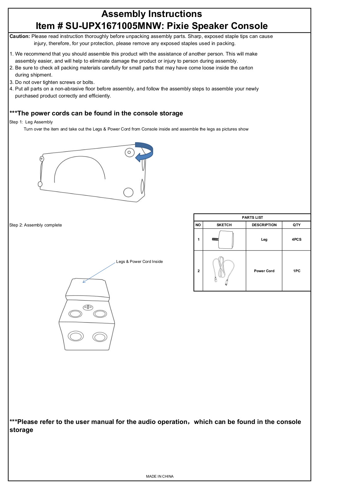 Sunset Trading TG10885 w - ManualMachine.com