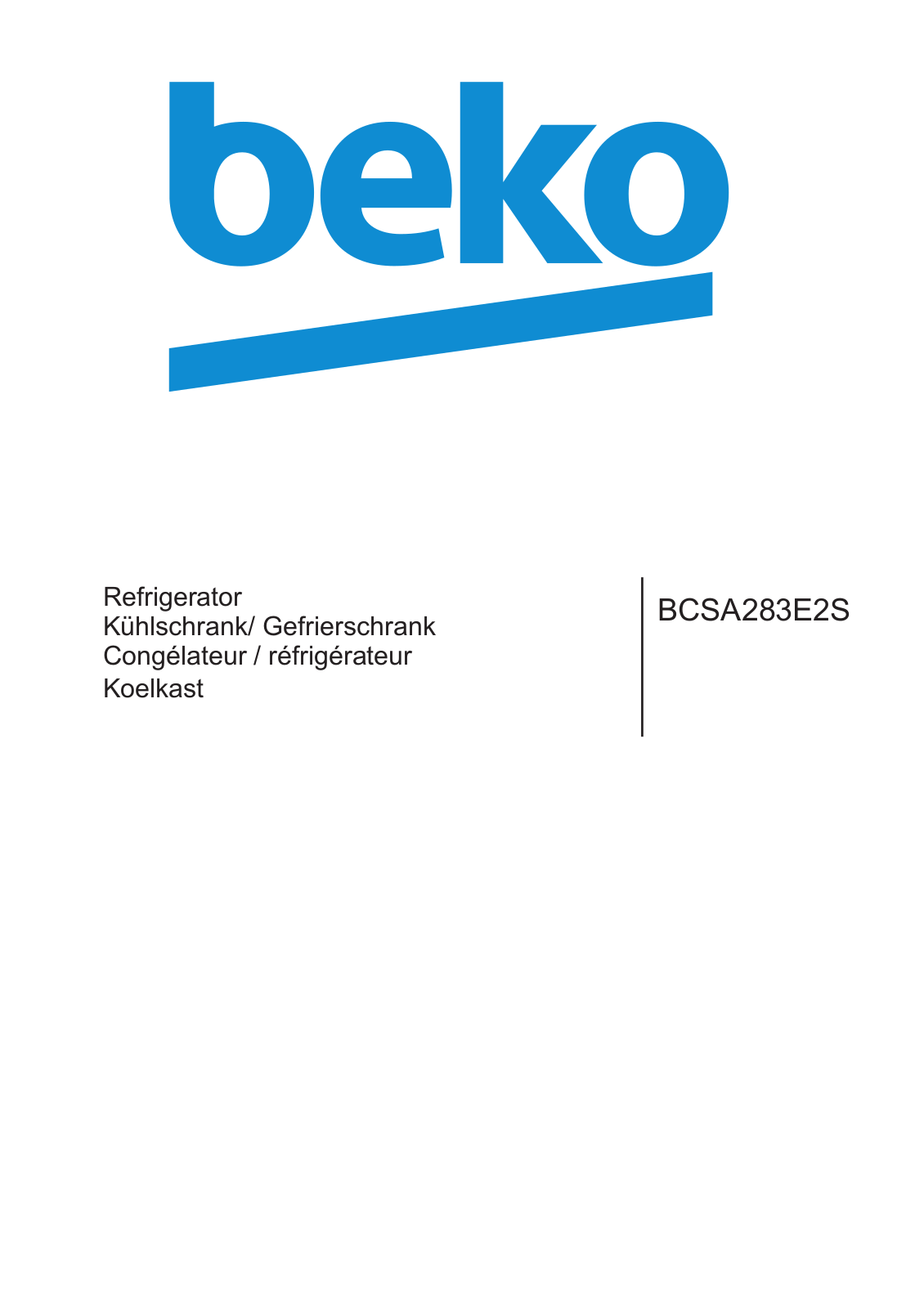 Beko BCSA283E2S User manual