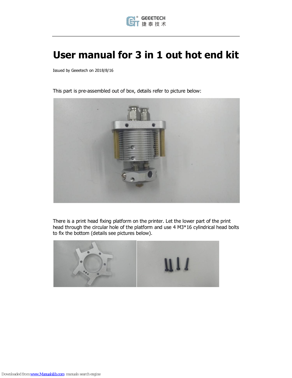 Geeetech 800-001-0554 User Manual