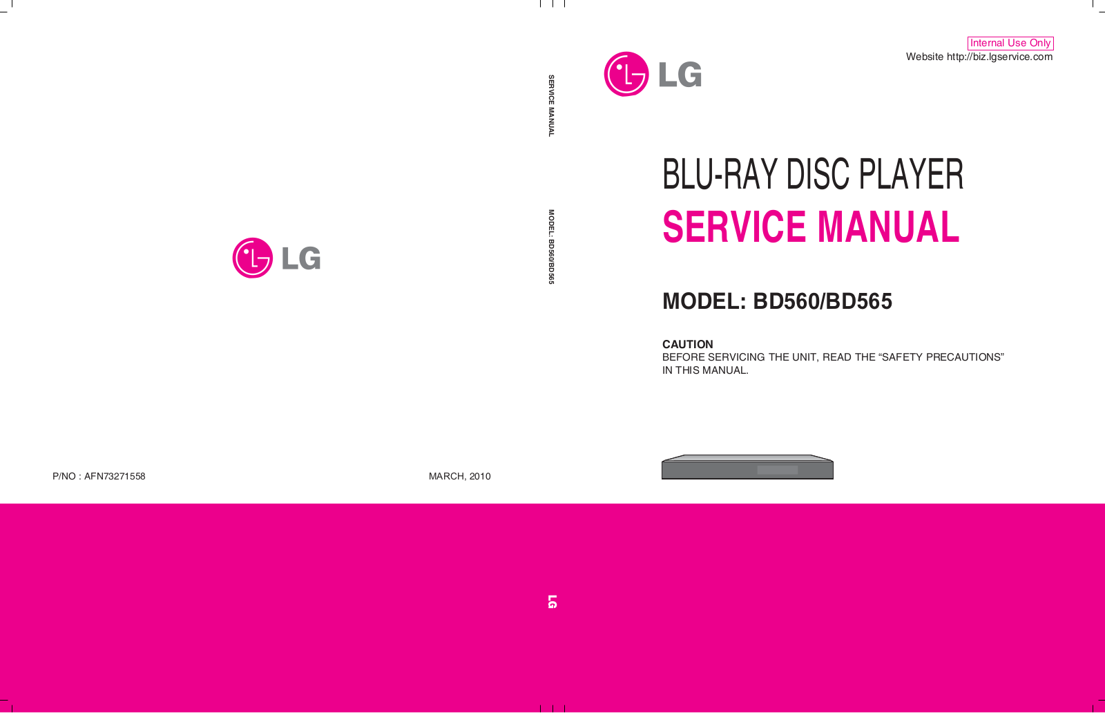 LG BD560 Service Manual