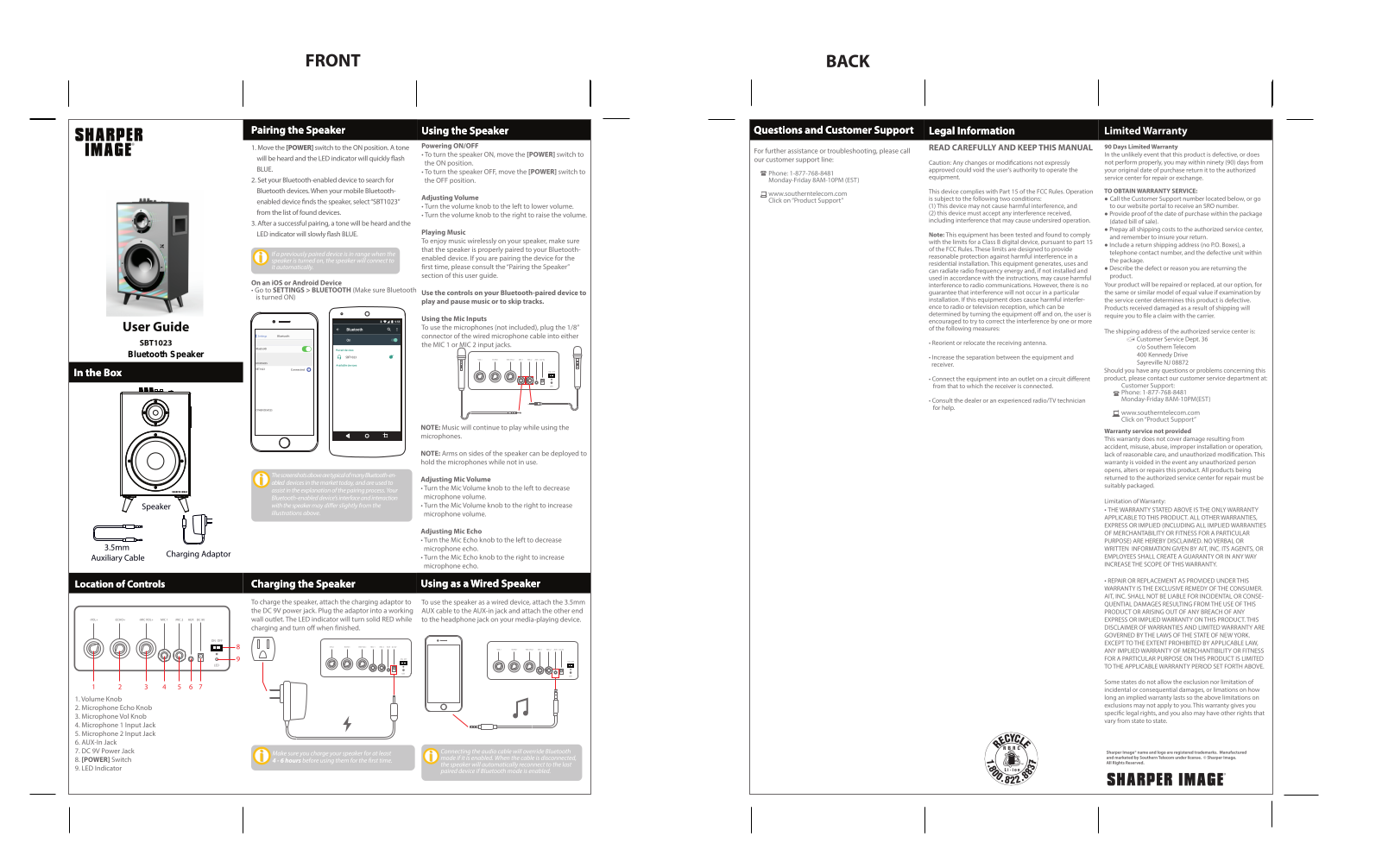 ShenZhen SBT1023 Users manual