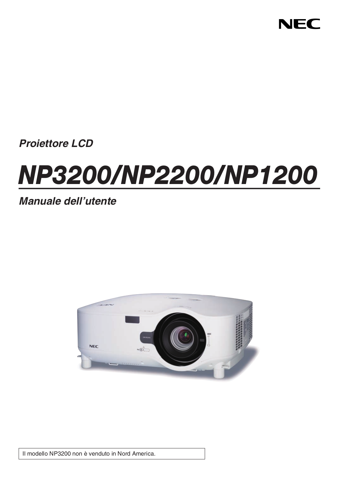 NEC NP3200 User Guide