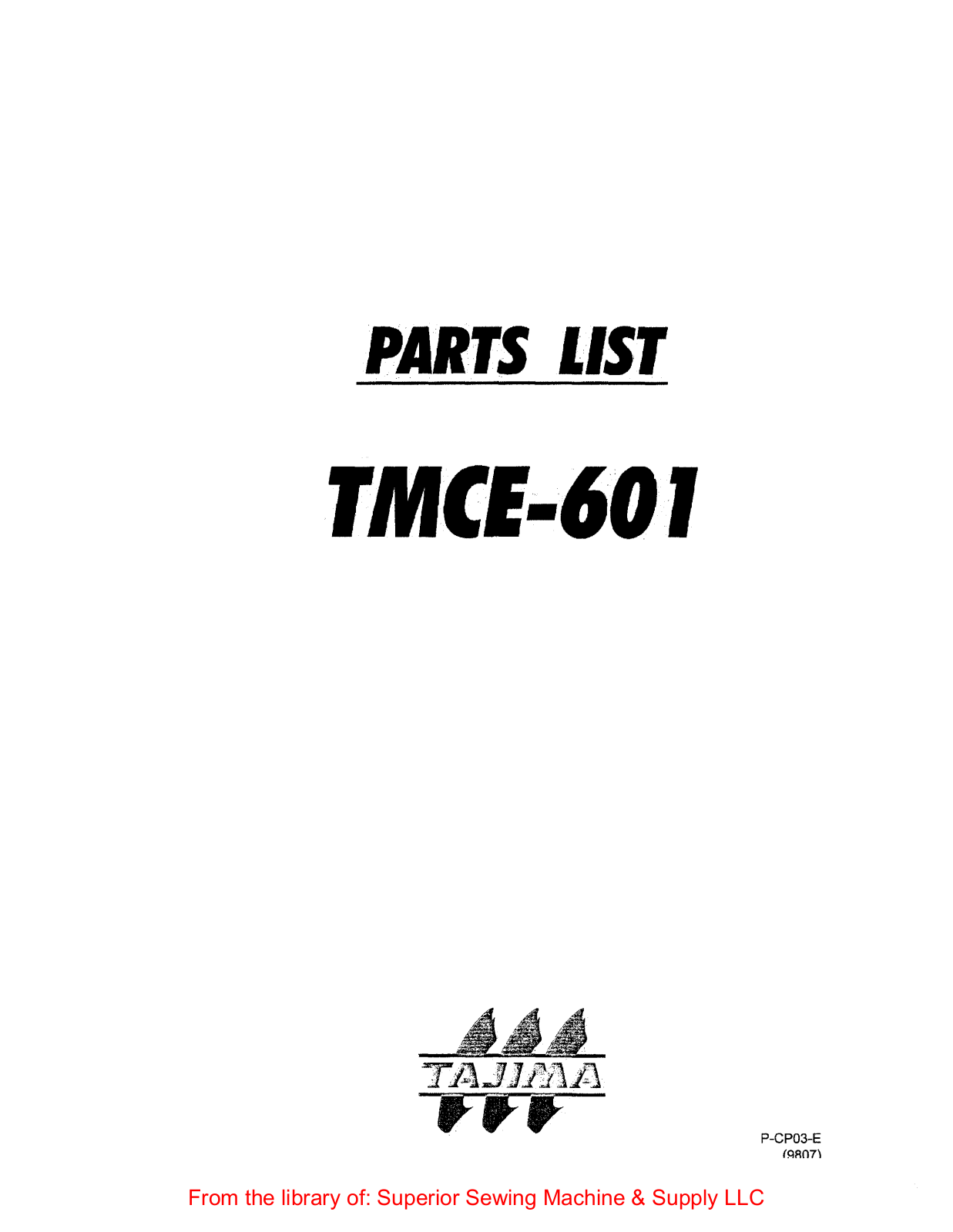 Tajima TMCE-601 User Manual - ManualMachine.com