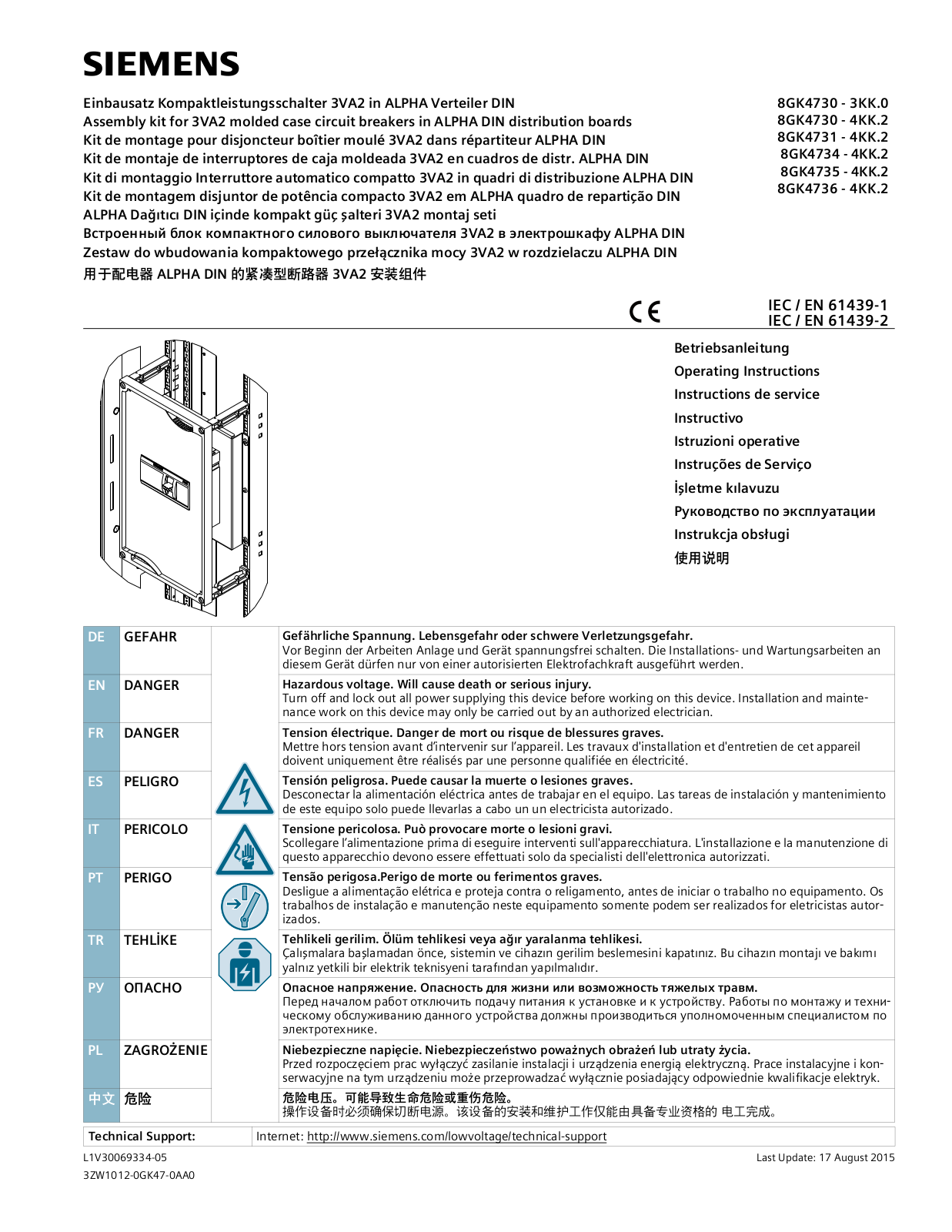 Siemens 8GK4730,8GK4730,8GK4731,8GK4734,8GK4735,8GK4736,8GK4730,8GK4730,8GK4731,8GK4734,8GK4735,8GK4736 Operating Instructions Manual