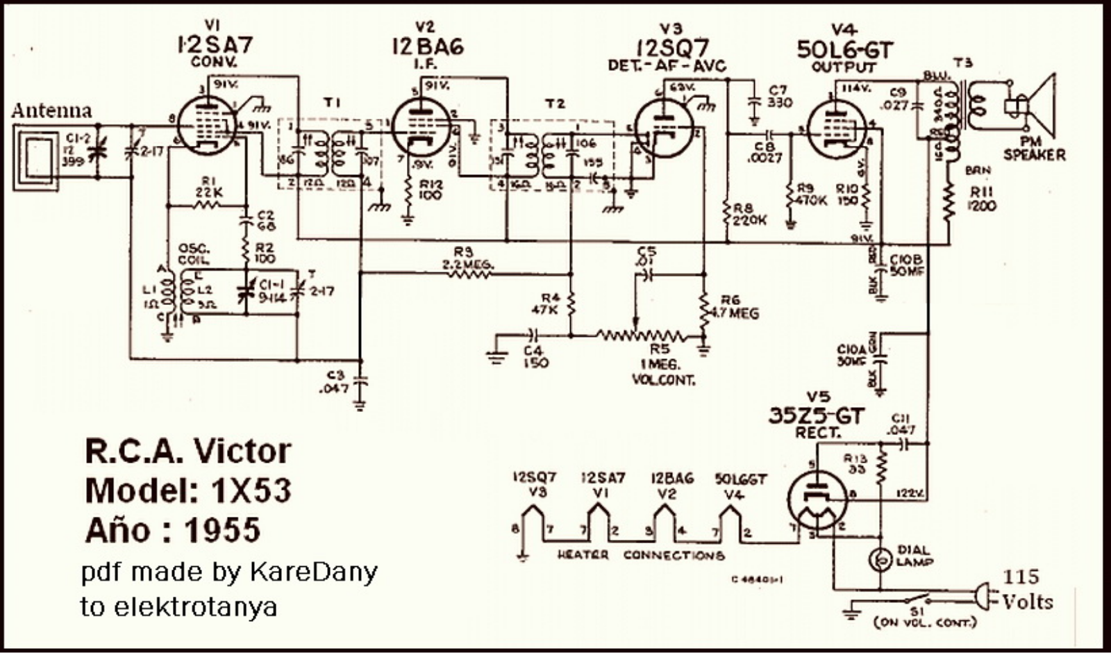 RCA Victor 1X53 Schematic - ManualMachine.com
