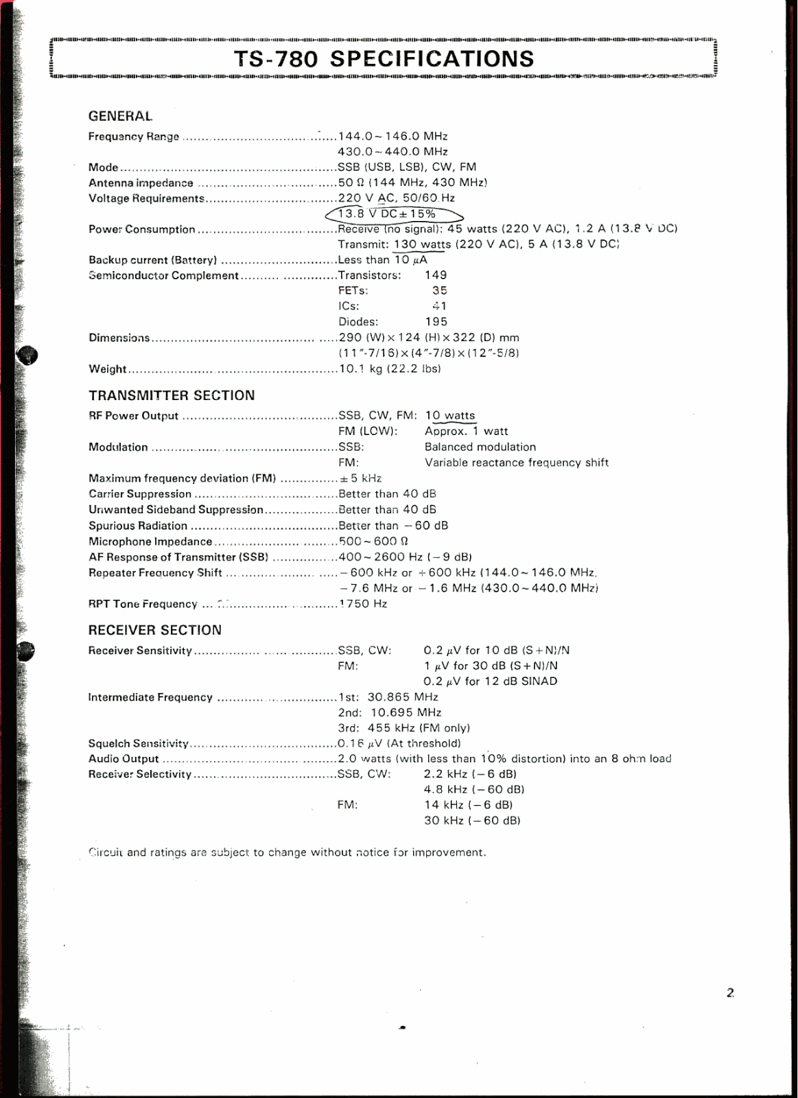 Kenwood TS-780 Service Manual