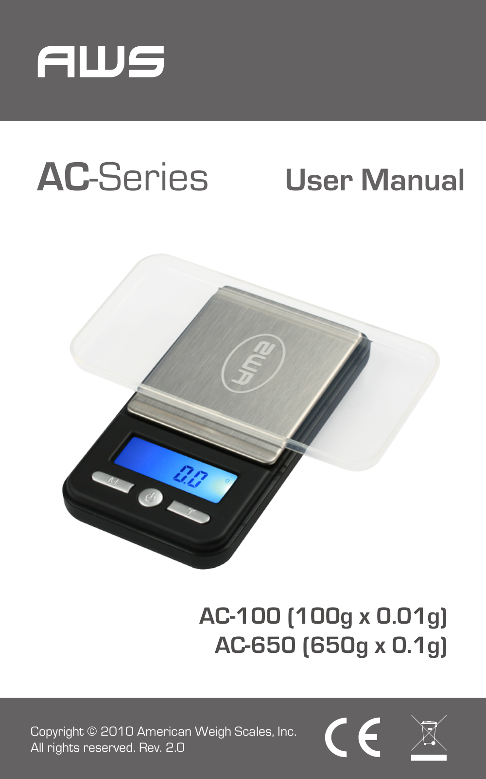 American Weigh Scales (AWS) AC-650 User Manual