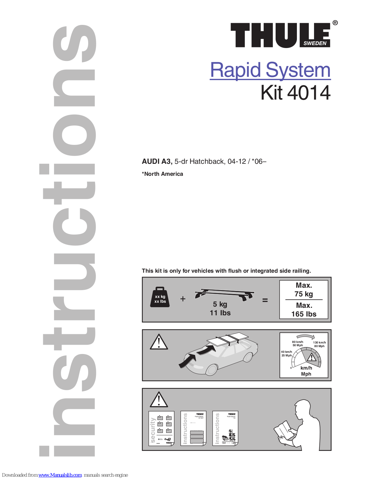 Thule Kit 4014 Instructions Manual