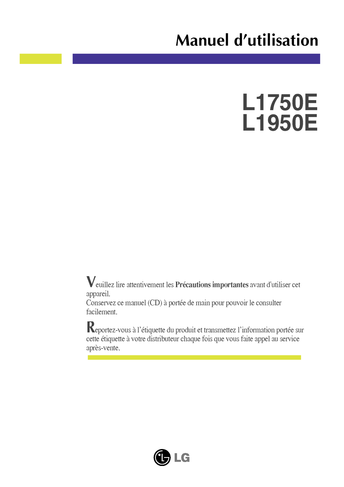 LG L1750E-GF User Manual