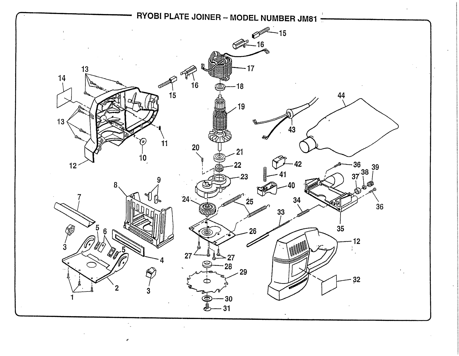 Ryobi JM81 User Manual