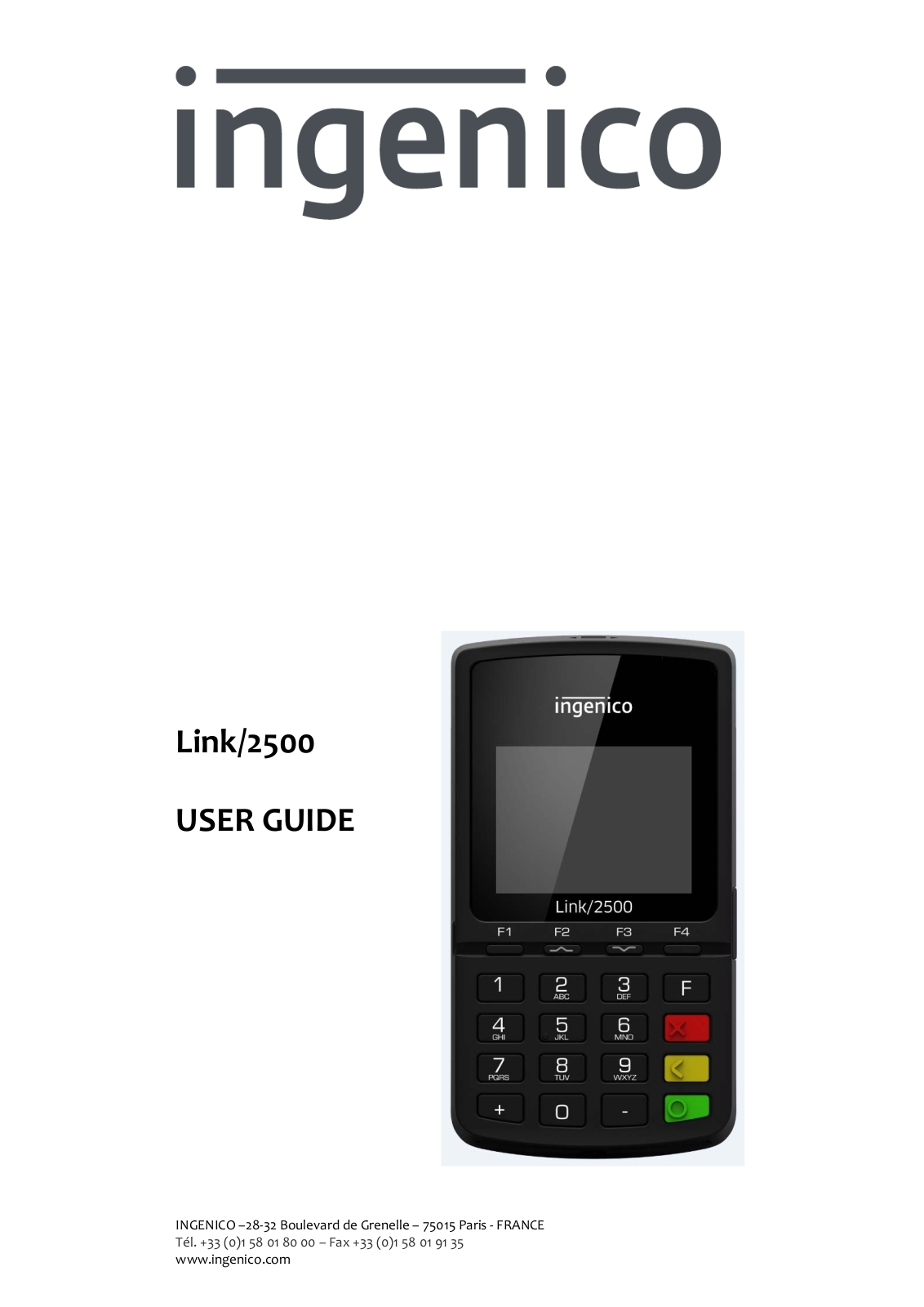 INGENICO L2500CL3GWIBT User Manual