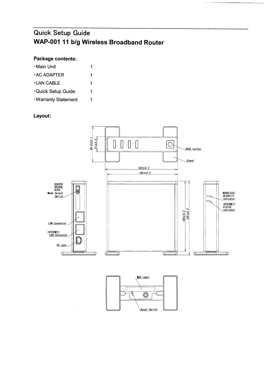 BUFFALO 04610020 0 User Manual