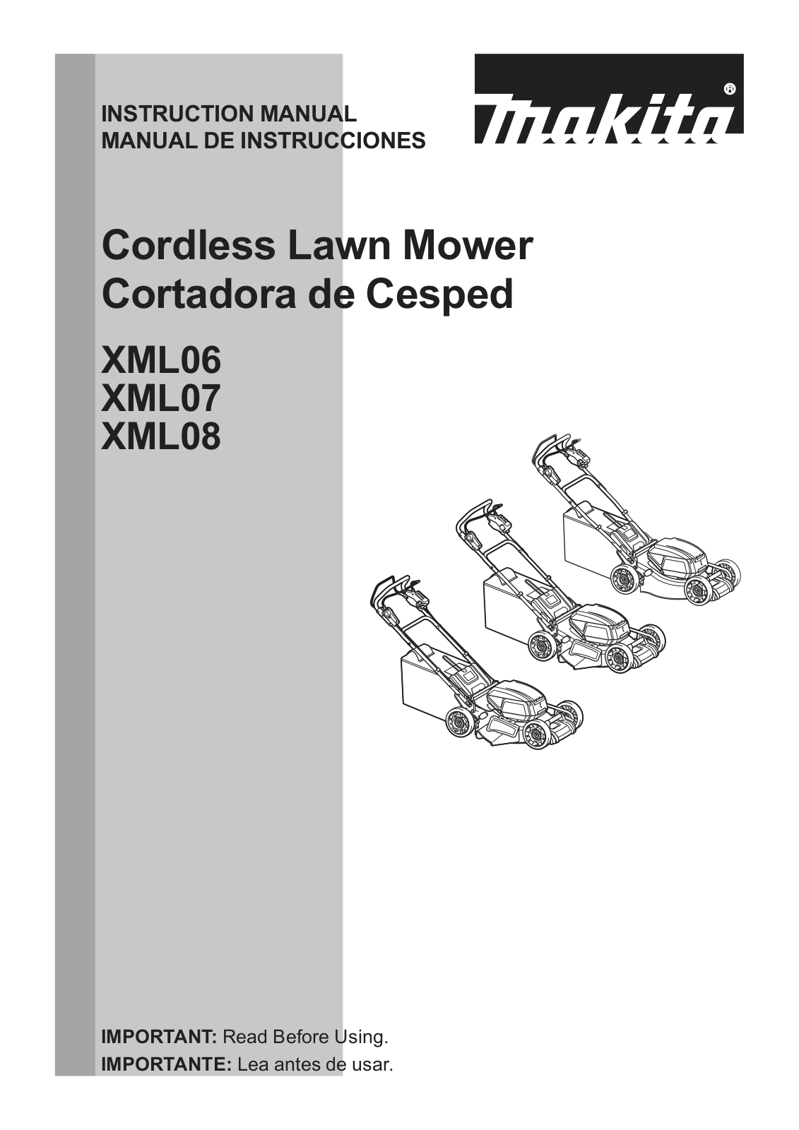 Makita XML06, XML07, XML08 Instruction Manual