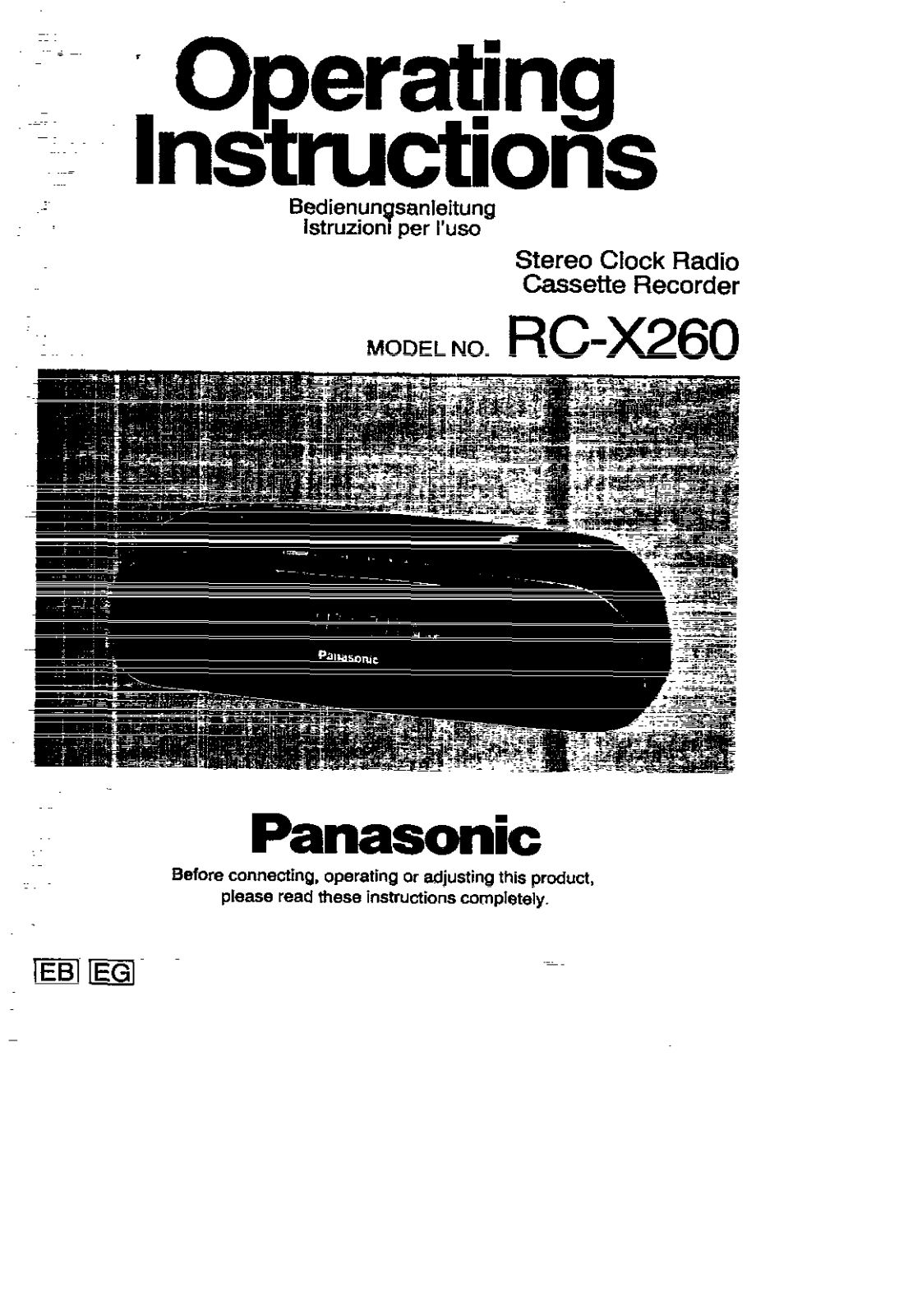 Panasonic RC-X260 User Manual