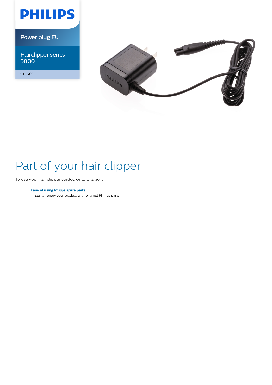 Philips CP1609/01 leaflet - ManualMachine.com