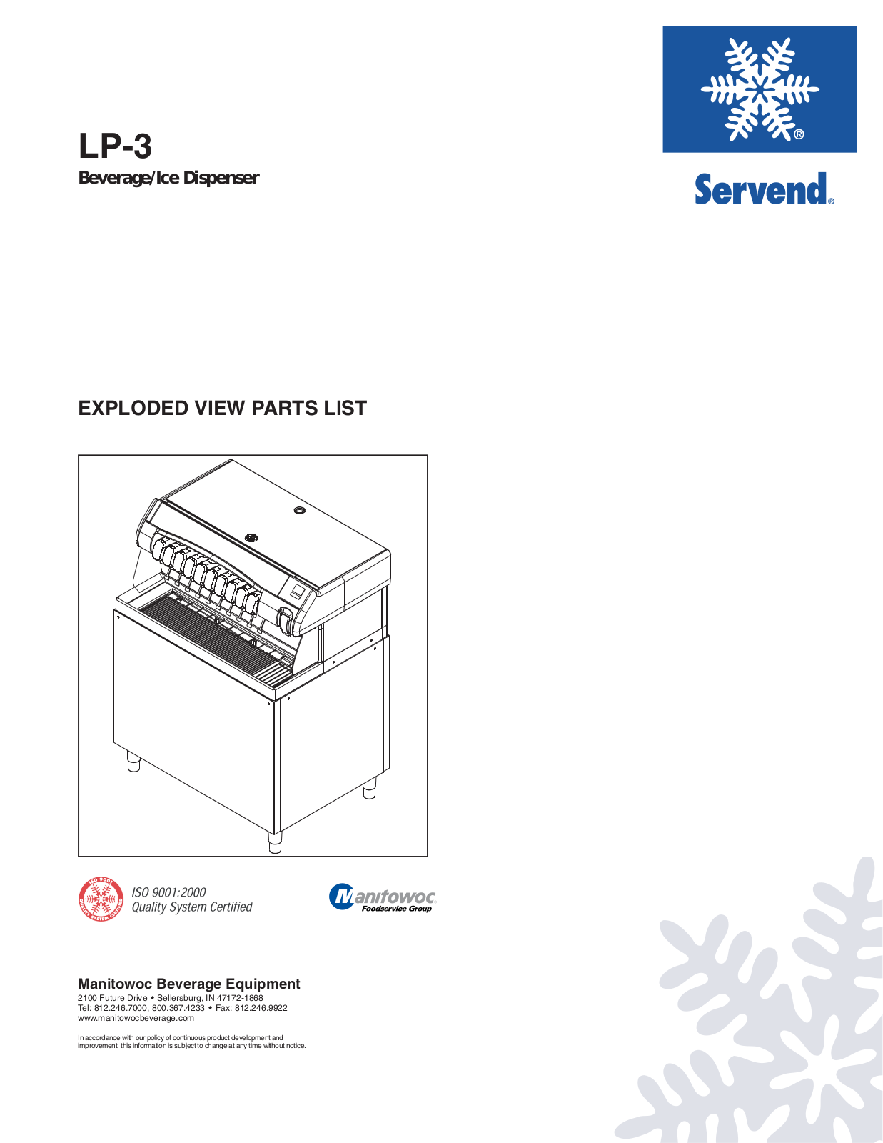 Servend LP-3 Service Manual