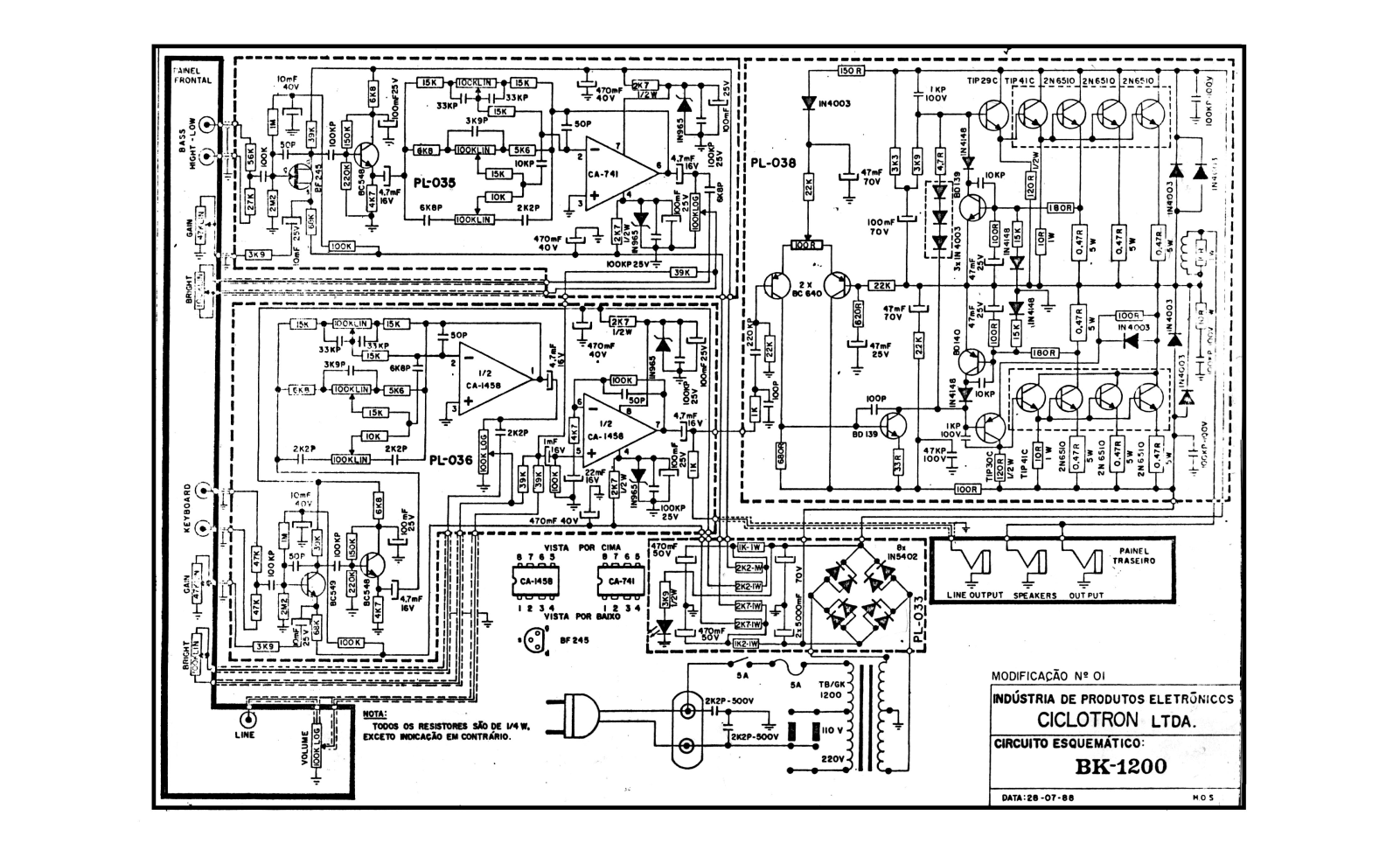 Ciclotron DBS-1200 Schematic