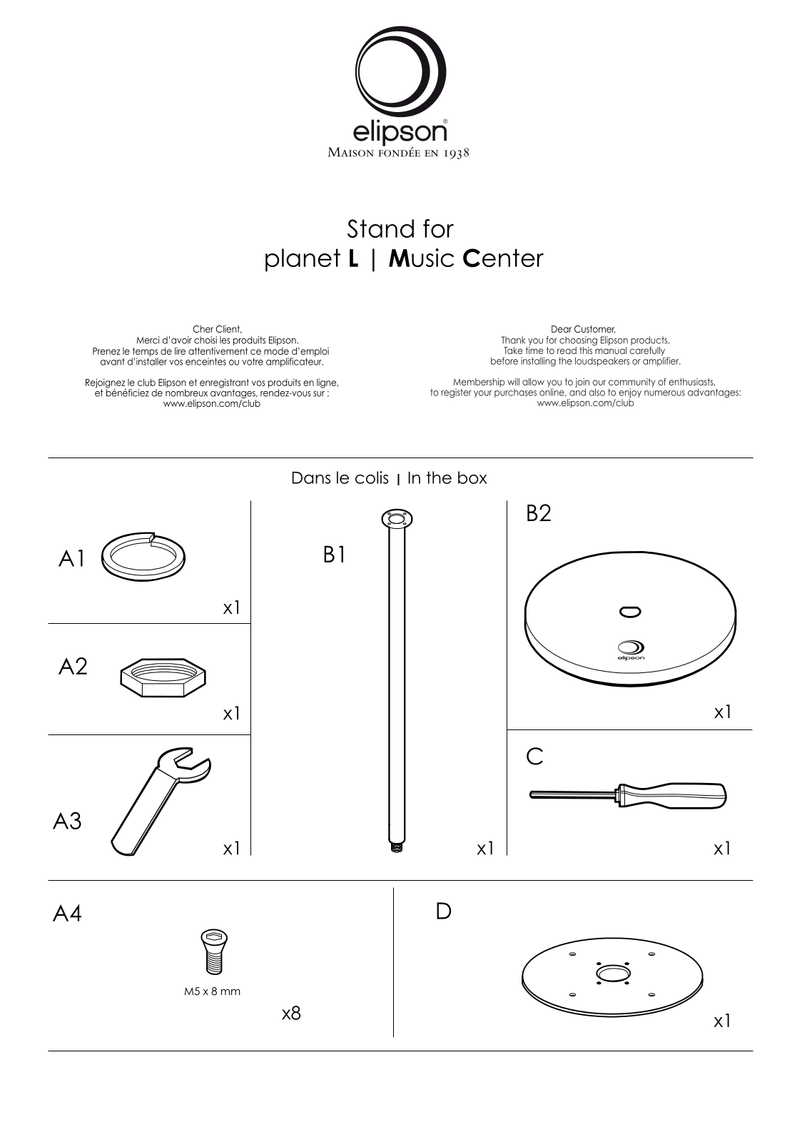 Elipson MC Plane User Manual