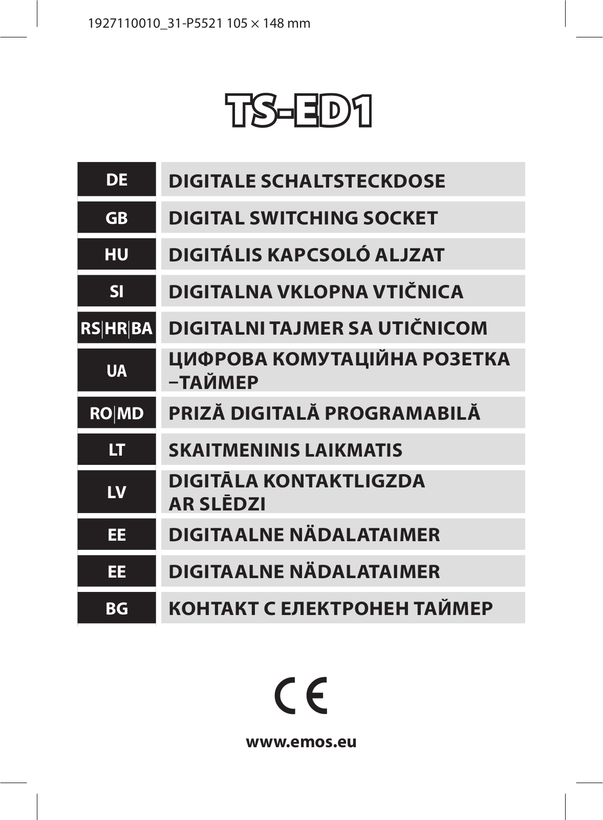 Emos TS-ED1 User Manual