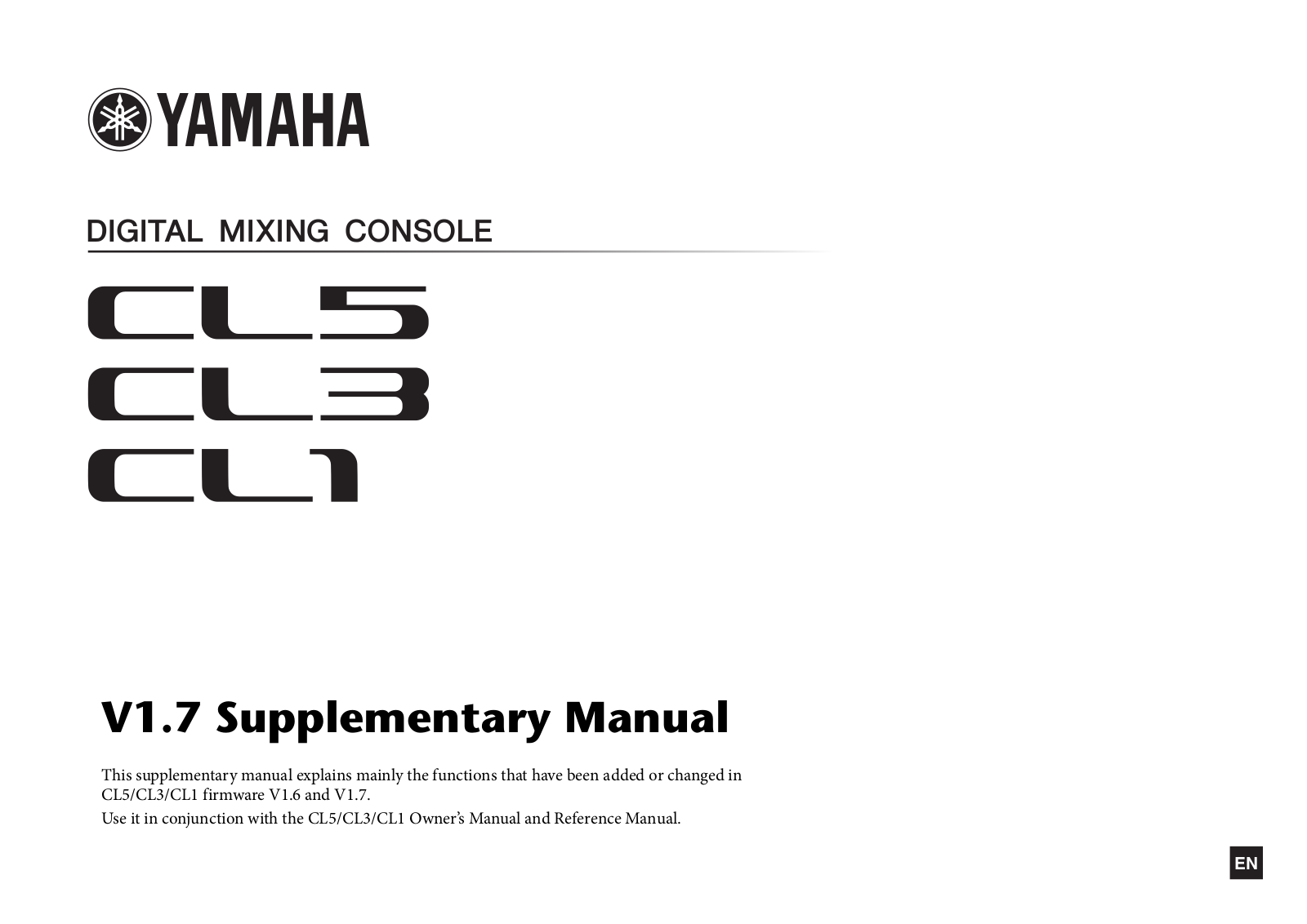 Yamaha CL1, CL3, CL5 User Manual