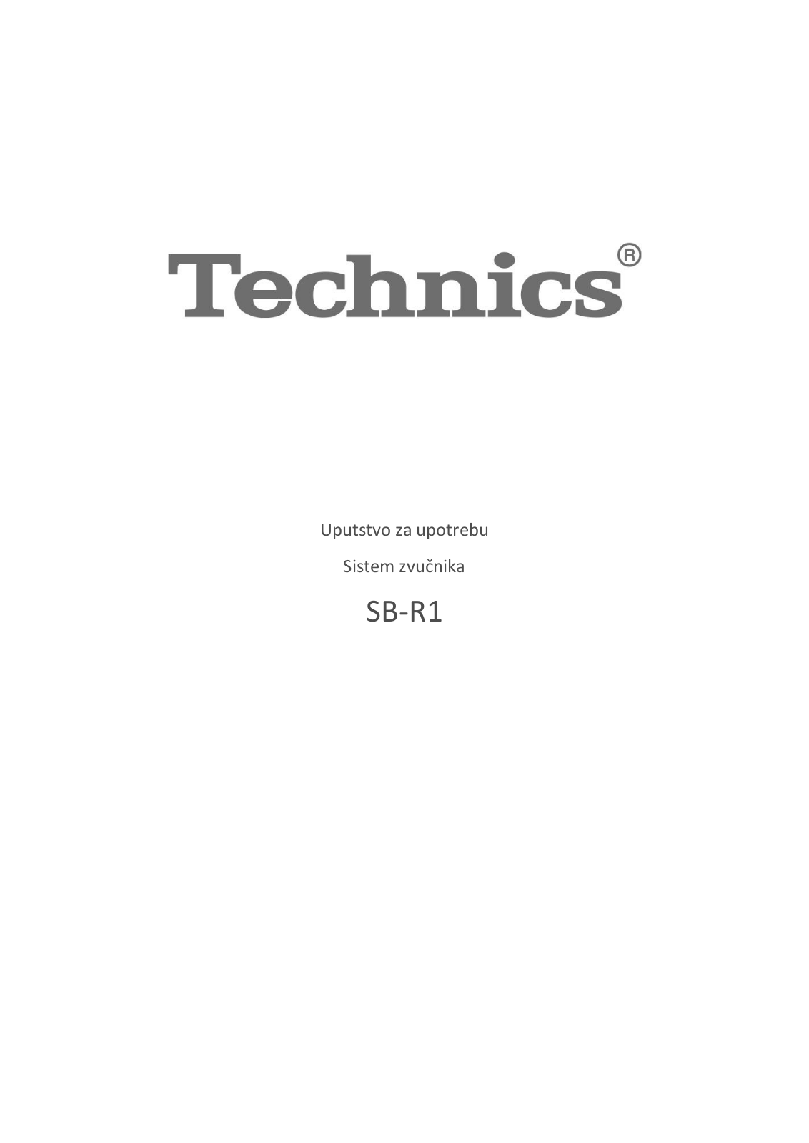 technics SBR1 User Manual