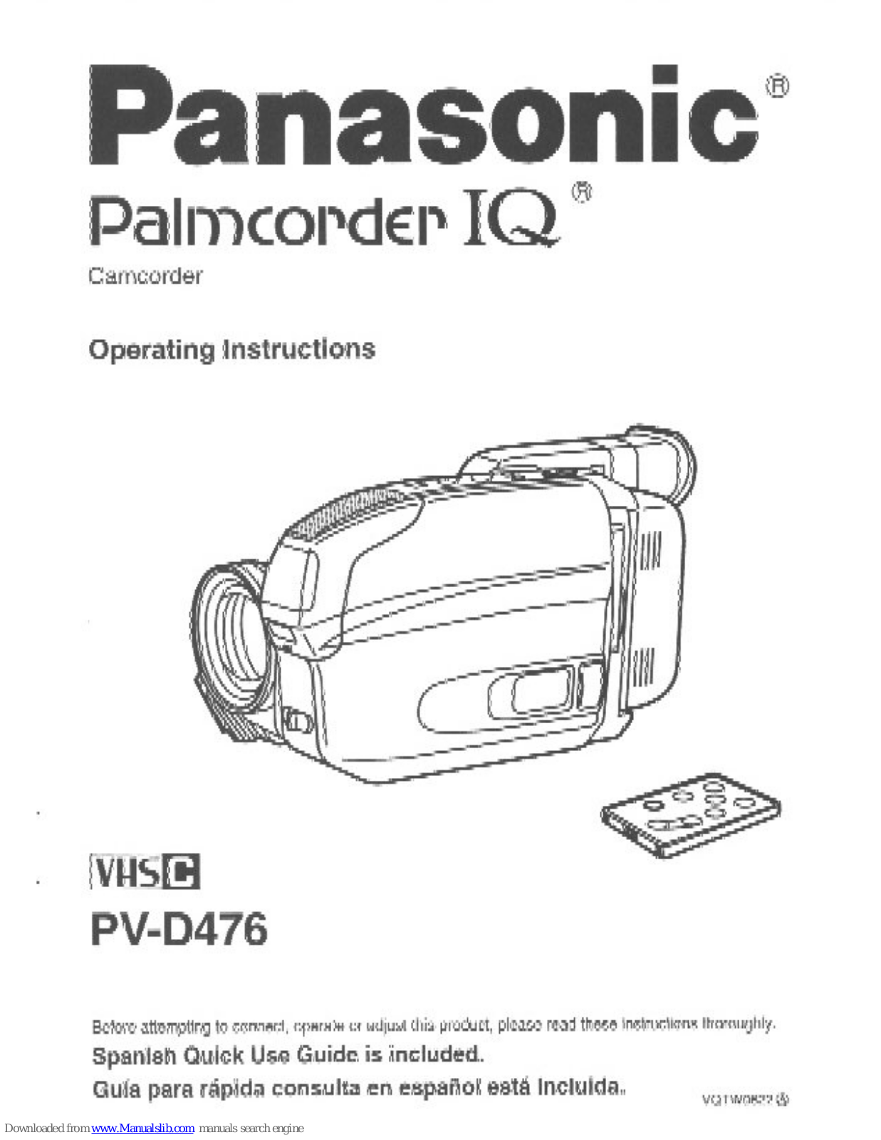 Panasonic Palmcorder PV-D476 User Manual