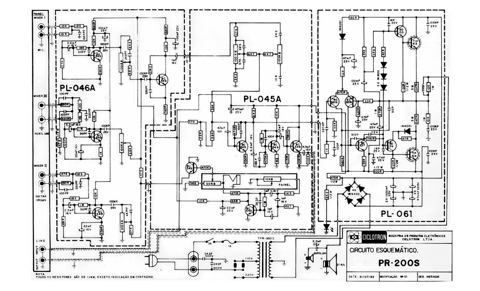 CICLOTRON PR 200S Service Manual