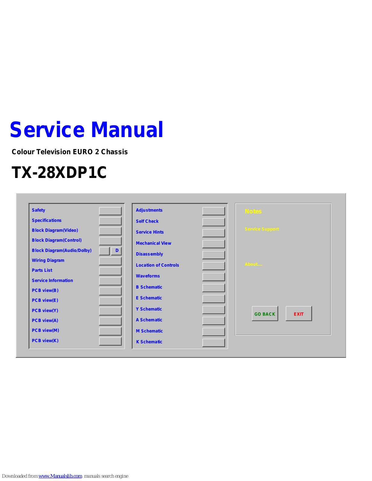 Panasonic RX-28XDP1C, TX-28XDP1F Service Manual