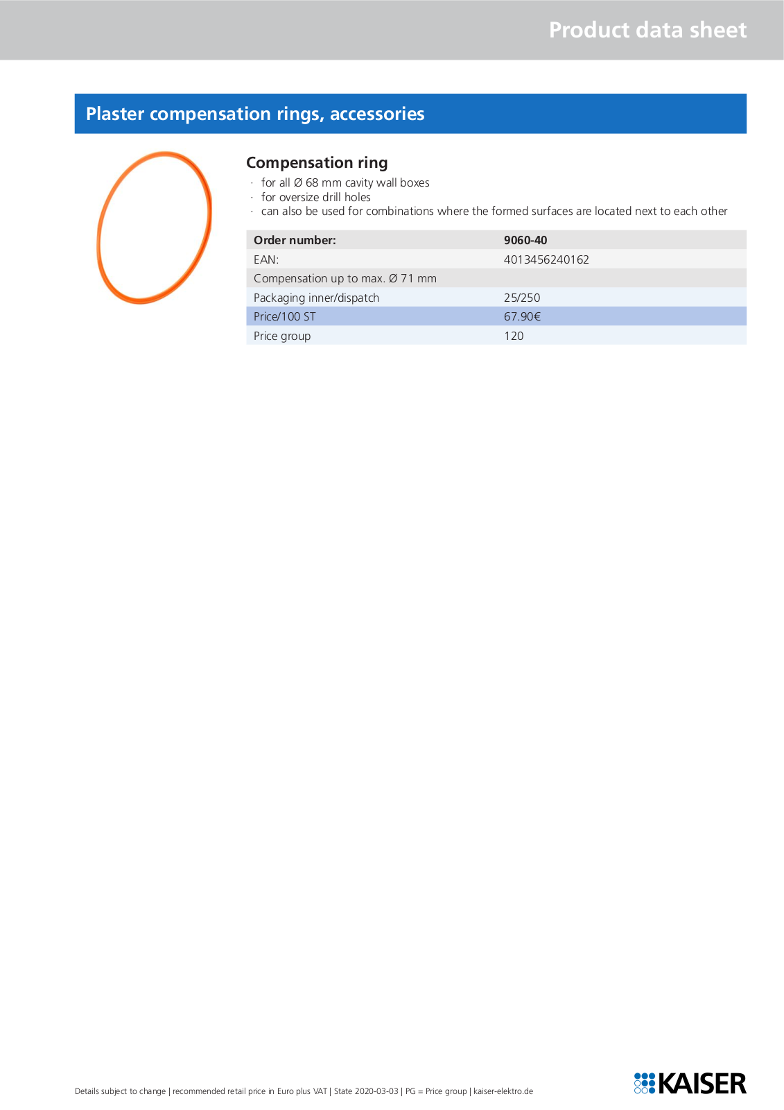 KAISER 9060-40 Service Manual