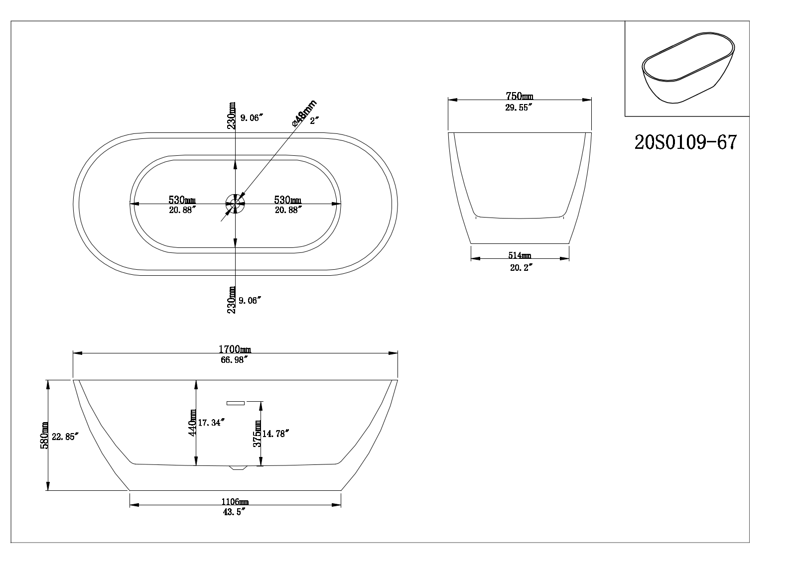 Clovis Goods ERVT1097 Dimensions - ManualMachine.com