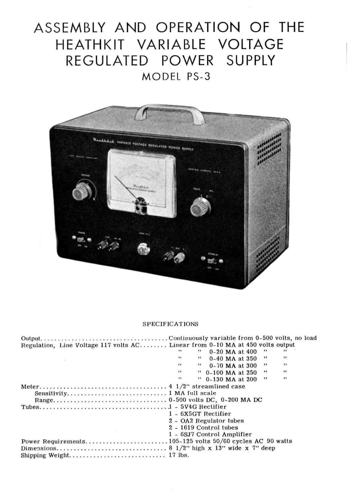 Heathkit ps 3 schematic