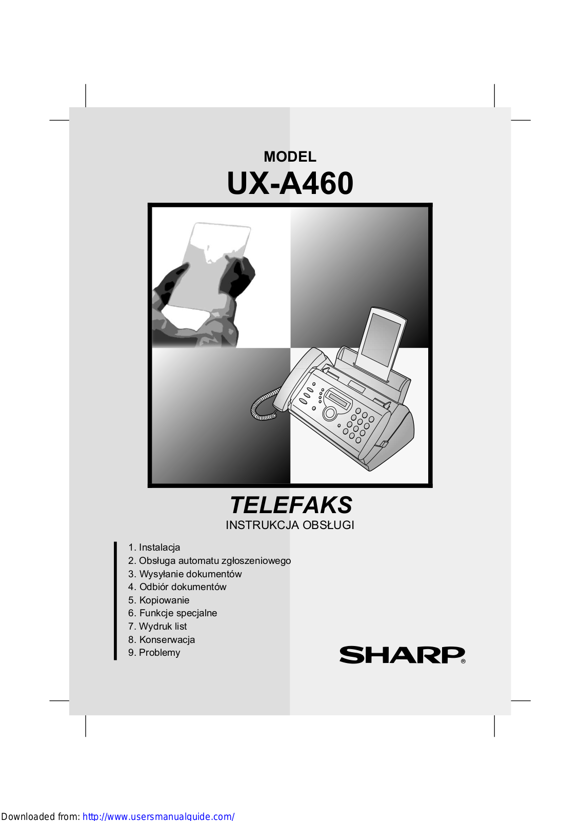 SHARP UX-A460 User Manual