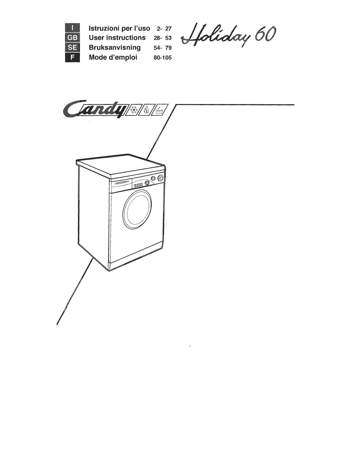 CANDY HOLIDAY60 User Manual