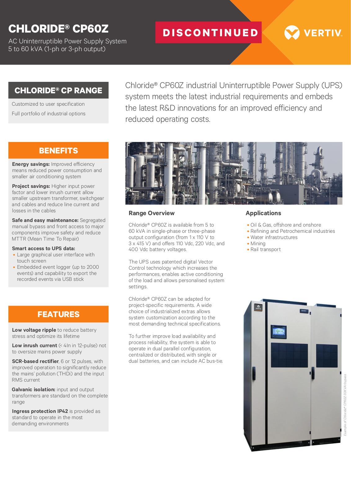 Vertiv CP60Z Product information