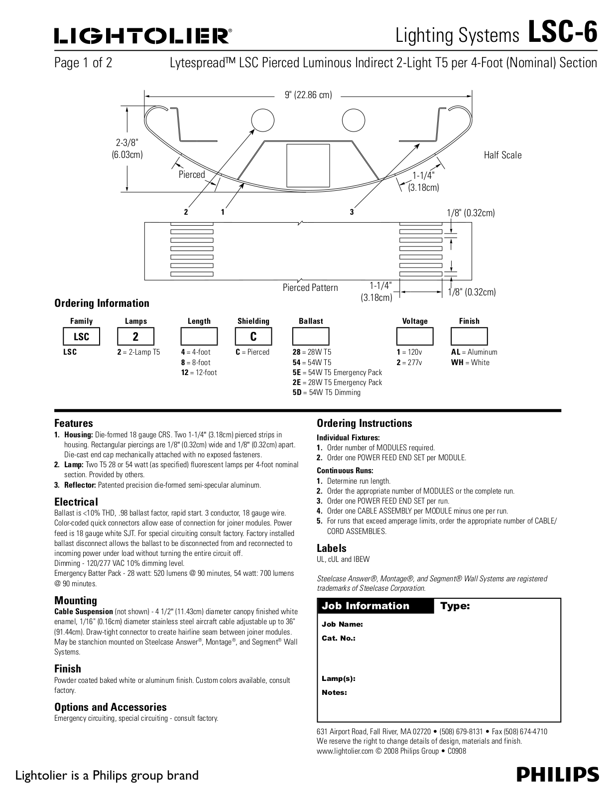 Lightolier LSC-6 User Manual