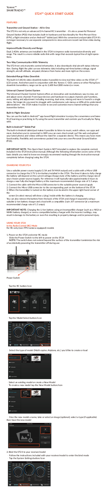 Yuneec Technology ST24 User Manual