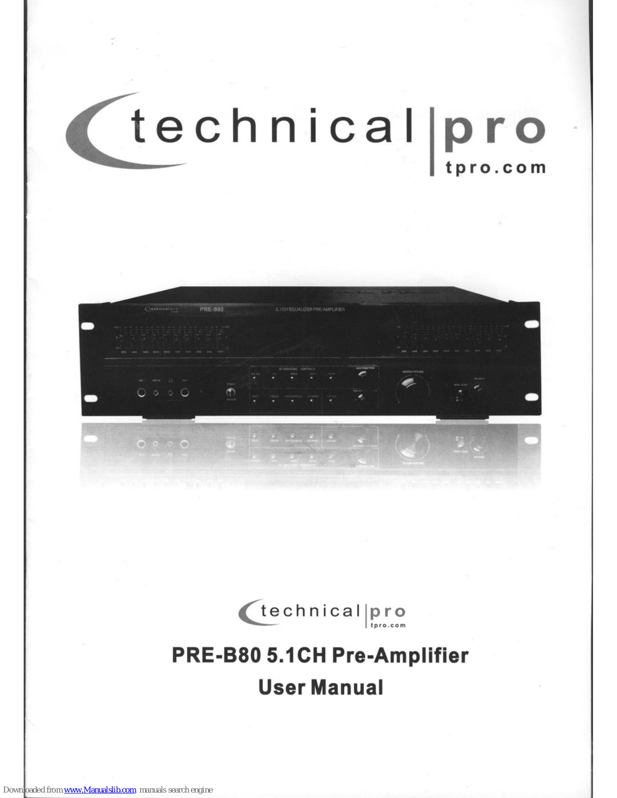 Technical Pro PRE-B80 User Manual