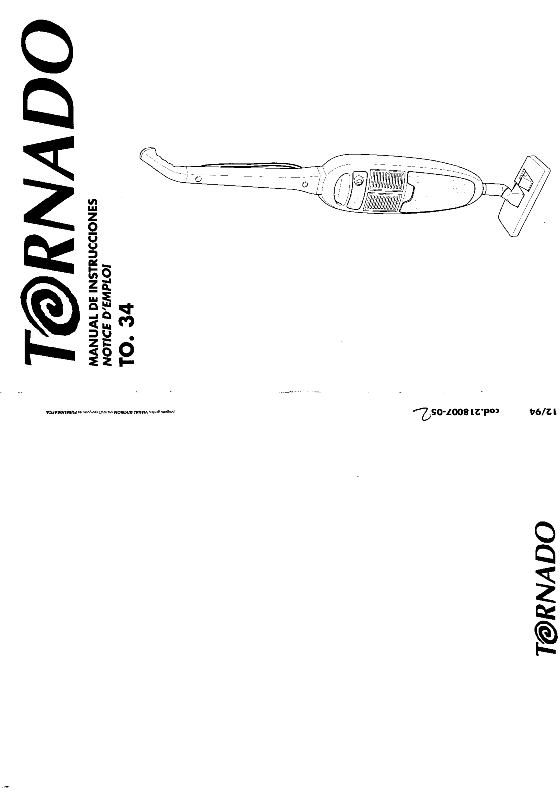 TORNADO TO34, TO35, TO36 User Manual