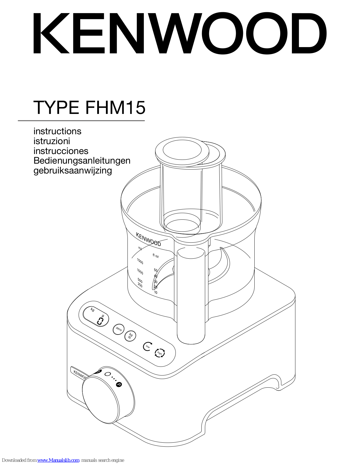 Kenwood FHM15 Instructions Manual