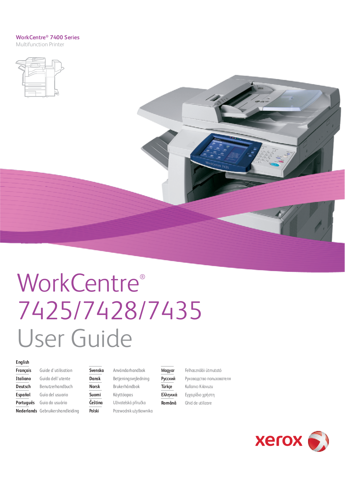 Xerox 7425 User Manual