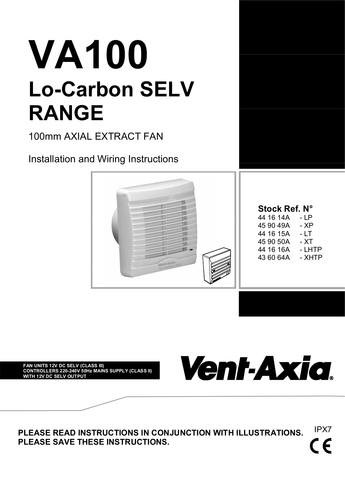 Vent-Axia 44 16 14A, 45 90 49A, 44 16 15A, 45 90 50A, 44 16 16A Installation Instructions - ManualMachine.com