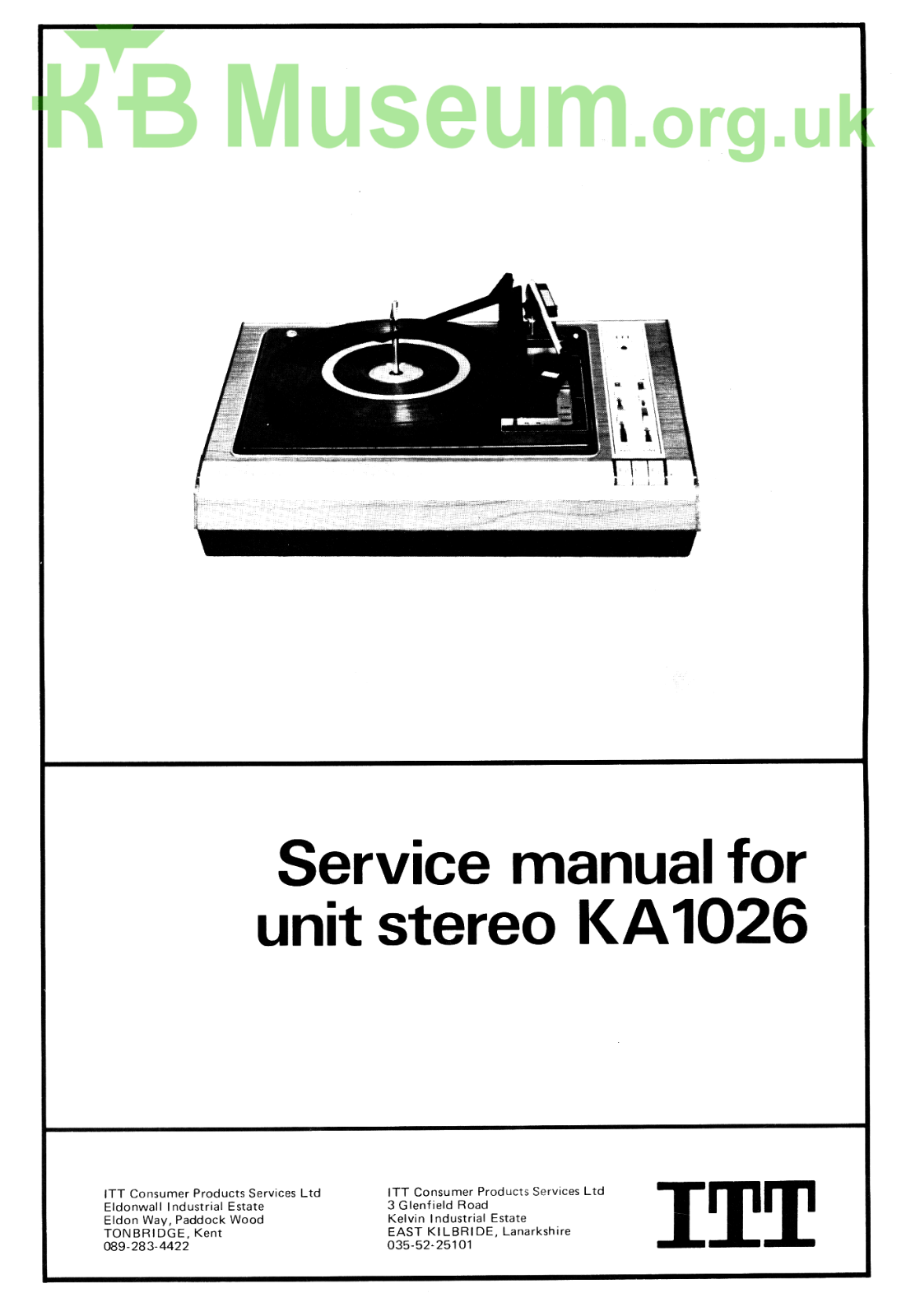 ITT Ka1026 User Manual