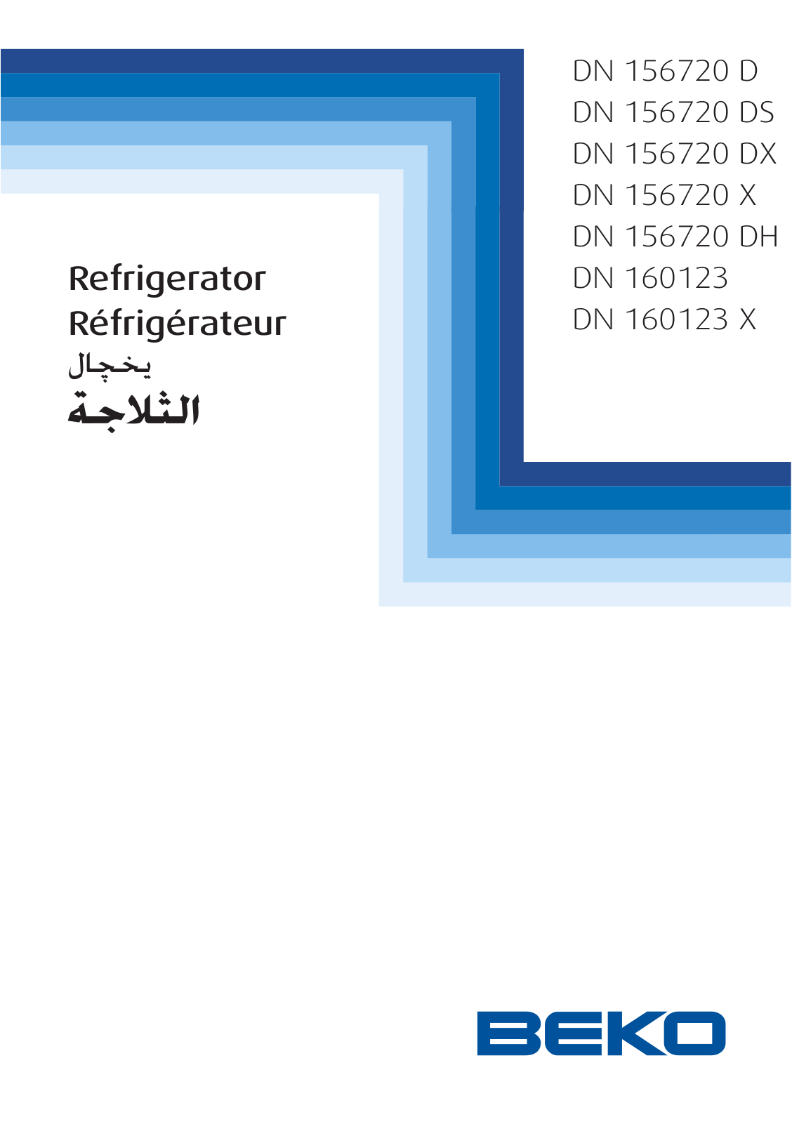 Beko DN 156720 DH, DN 156720 X, DN 156720 D, DN 156720 DX, DN 156720 DS User Manual