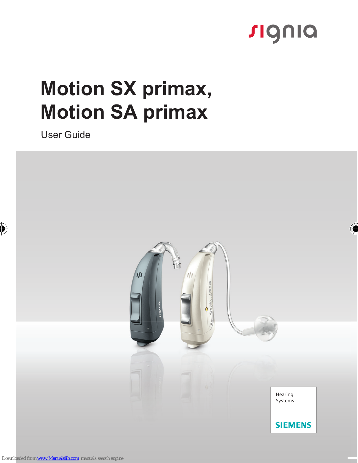 signia Motion SX primax, Motion SA primax User Manual